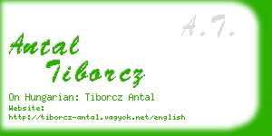 antal tiborcz business card